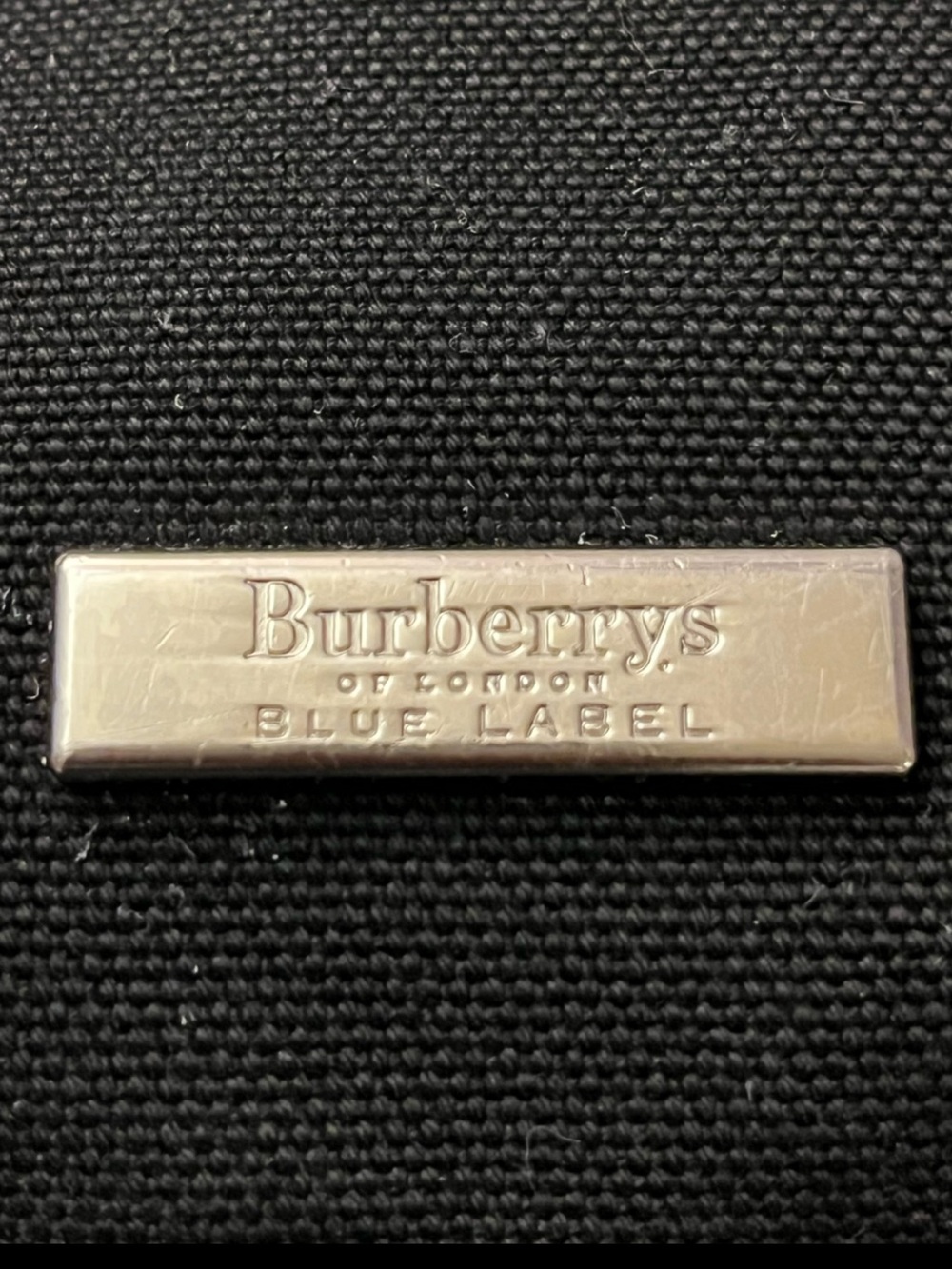 BURBERRYS Blue Label Vintage Canvas & Leather Shoulder Bag Black Tan Nova Check - Picture 8 of 16